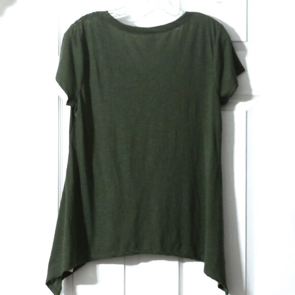 FADED GLORY Women's Top Blouse Color Sea Turtle (Olive Green) M (8-10) - Picture 2 of 7